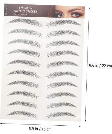 DOITOOL 36 Pcs Eyebrow Stickers Tattoos Cejas Beauty Hair Imitation Eyebrow Sticker Eyebrow Trimming 3d Post 7X1X0.1CMx3pcs Blackx3pcs - Buy Online on GoSupps.com