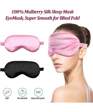 Buy 2-Pack Sleep Masks | 100% Light Blocking Eye Masks for Comfortable Sleep Travel & Yoga - Super Soft & Ultra Light for Men & Women - Buy Online on GoSupps.com