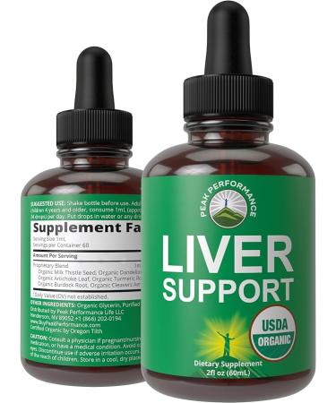 USDA Organic Liver Cleanse Detox & Repair. 6-in-1 Liquid Drops with Organic Milk Thistle, Artichoke Extract, and More. Zero Sugar, Liver Health Support Tincture Supplement Alternative To Capsules - Buy Online on GoSupps.com