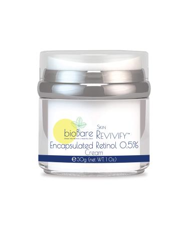0.5% Encapsulated Retinol Cream By bioBare 1 oz | Anti Aging Face Firming & Tightening Wrinkle Cream | Made In USA