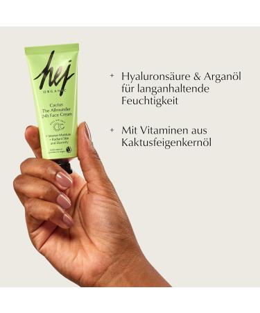 24h Face Cream Cactus (50 ml) Skincare for Radiant & Smooth Skin Long-Lasting Moisture Thanks to Hyaluronic Acid & Argan Oil with Anti-Ageing Effect Natural Cosmetics 100% Vegan HEJ ORGANIC - Buy Online on GoSupps.com