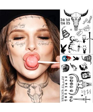 Halloween Face Makeup Stickers - 4 Sheets Cosplay Fake Tattoos for Adults, Teens, Women, Men - Halloween Costume Accessories - Buy Online on GoSupps.com