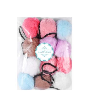 Lurrose Pompom Hair Ties - Cute Plush Ball Ponytail Holder | Fluffy Elastic Hair Bands for Girls | International Shipping - Buy Online on GoSupps.com
