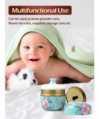 Buy Lionvison Baby Powder Can - Soft Body Powder Box Travel Container for Talc & Loose Powder (Green) - Ideal for Home & Travel - Buy Online on GoSupps.com