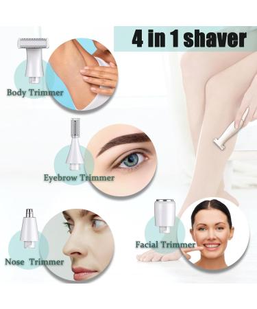 Yoyika 4 in 1 Electric Epilator - Multi-Functional Hair Removal Tool for Men & Women | Facial Body Eyebrow and Intimate Shaving Razor - Buy Online on GoSupps.com