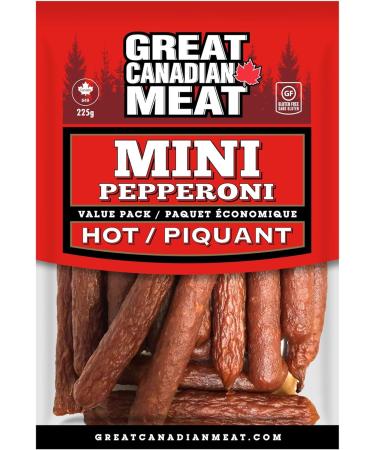 Sample Flavour Mini Peppperoni Smokey Bacon Honey Garlic Hot Mild Pepperoni Sticks Bulk Snack Box Pepperettes Bundle 10 x 225g Bags by Great Canadian Meat Meat Snacks Bulk Pepperoni Sticks Box For Carnivores. Perfect For Snacking Keto Friendly Gluten Free - Buy Online on GoSupps.com