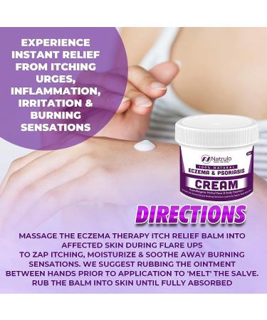 Natrulo Natural Eczema & Psoriasis Cream 2oz Gentle Itch Relief for Adults, Kids & Babies - Buy Online on GoSupps.com
