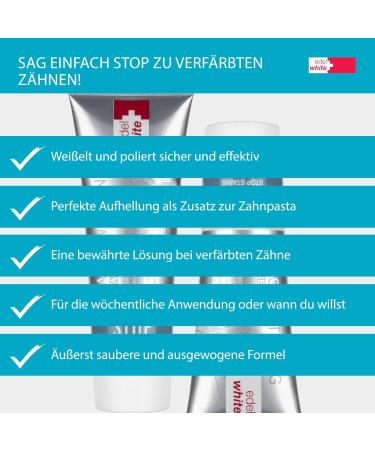 Noble+ White Stop Stain Swiss Whitening Tooth Gel 75ml | Polishing Gel for Bright White Teeth | Fluoride-Free Tooth Cleaning Formula with Lava Stone - Buy Online on GoSupps.com