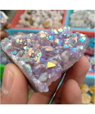 Amethyst Rough Stone 2kg Rainbow Aura Amethyst Clusters Full of Texture - Buy Online on GoSupps.com