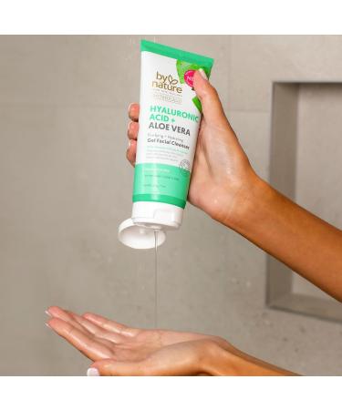 Buy By Nature Hyaluronic Acid & Aloe Vera Facial Cleanser - Hydrate & Brighten Skin | Premium Skincare from New Zealand - 7oz - Buy Online on GoSupps.com