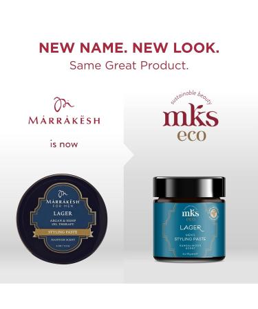 MKS Eco Men’s Lager Styling Paste - Sandalwood Scent - 4 oz | Flexible Definition Volume & Texture | Vegan & Cruelty-Free with Hemp & Argan Oil - Buy Online on GoSupps.com