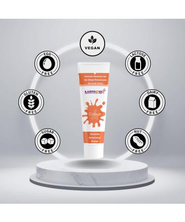 Dekozauber24 Food Coloring Gel - Orange 30g Tube for Fondant & Marzipan - Premium Baking & Cake Decoration Accessories - Buy Online on GoSupps.com