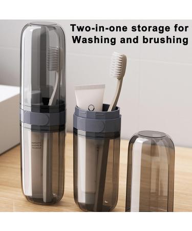 Transparent Toothbrush Holder Travel Case - Dustproof & Leak-Proof Organizer for Hygiene | Black Toothbrush Storage Solution - Buy Online on GoSupps.com