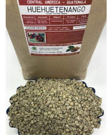 12.5lb Central American Guatemala Huehuetenango Green Coffee Beans - Washed Process, Altitude 1800m - Unroasted Arabica (Pack of 1) - Buy Online on GoSupps.com