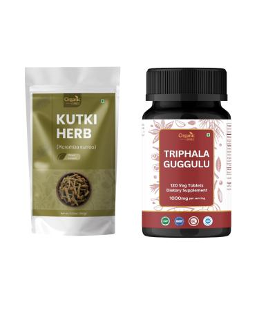 ORGANIC SPREE Kutki Herb & Triphala Guggulu Supplement 100g & 120 Tablets