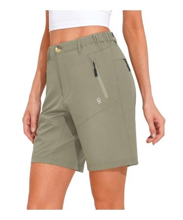 Little Donkey Andy Women's Stretch Quick Dry Shorts for Hiking, Camping, Travel A1 Silver Sage Medium
