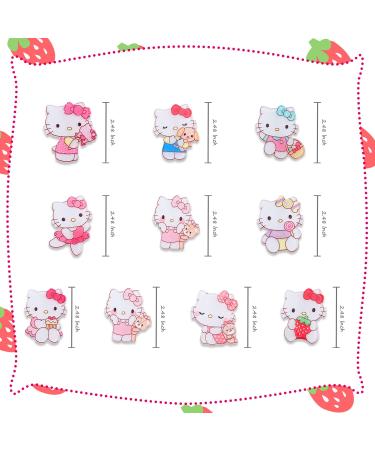 Japanese Character Hair Accessories Set - Kuromi Melody Hair Clips, Cinnamoroll Pompom Purin Hair Ties, Hello Kitty 10pcs - Perfect Gift for Girls - Buy Online on GoSupps.com
