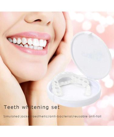 WTTFC 4 Pairs Cosmetic Dentures - Natural Tone Instant Veneers for Men & Women | Upper & Lower False Teeth - Dental Silicone Temporary Prosthesis - Buy Online on GoSupps.com