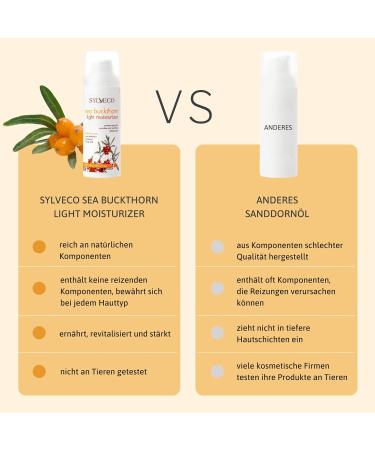SYLVECO Sea Buckthorn Cream. Day care for the face Moisturizing cream with betulin and sea buckthorn for dry skin. Natural vegan cosmetics for men and women. Size: 50 ml. - Buy Online on GoSupps.com