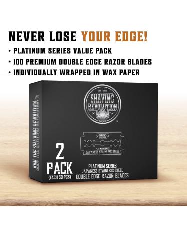 Viking Revolution Opple Schreasen - 100 Platinum Safety Razor Blades for Men | High-Quality Japanese Stainless Steel Shaving Blades - Buy Online on GoSupps.com