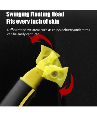 Wet and Dry Shaver for Men Men's Electric Shaver Waterproof Mens Rotary Facial Shaver Body Groomer Shaver Electric Beard Trimmer and Shaver with 4 Interchangeable Cutter Heads with Cleaning Brush - Buy Online on GoSupps.com