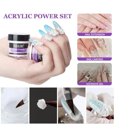 TBeautfave Pink Acrylic Powder Acrylic Powder and Liquid Set Polymer For Acrylic Nail Extension Carving Acrylic Nail Kit Acrylic Nail Brush Nail Art Starter Kit For Nail Art Salon Home DIY - Buy Online on GoSupps.com