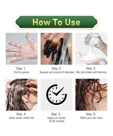 Dark Brown Hair Dye Shampoo 4 In 1 | Gray Hair Coverage for Men & Women | Instant Herbal Color Treatment - Buy Online on GoSupps.com