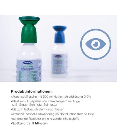 Buy Actiomedic Eyewash Bottle 500ml - Sodium Chloride Solution 0.9% | International Shipping Available - Buy Online on GoSupps.com