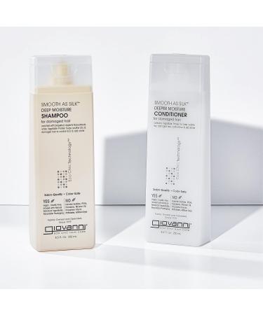 GIOVANNI Smooth As Silk Deeper Moisture Conditioner 33.8 oz - Frizz Calming, Detangling Co Wash - Sulfate & Paraben Free - Color Safe - Liter Size - Buy Online on GoSupps.com