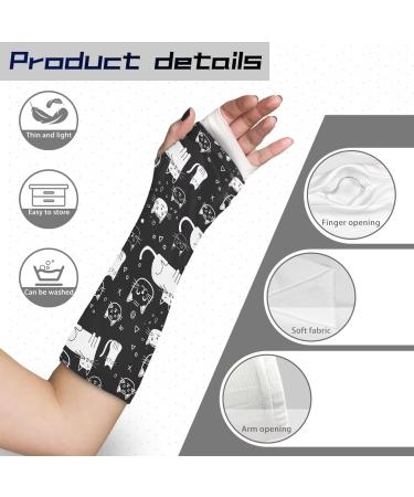 Cats Print Hand Socks for Splint Wrist & Thumb Spica Wrap Liner | Arm Cast Cover Sleeve for Men & Women | Medium Size - Buy Online on GoSupps.com