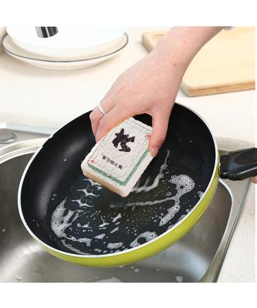 Dish Wash Sponge - Mahjong Design Dishes Sponge - Long-Lasting Wood Pulp Fiber Scrubber Sponge Kitchen Dish Bowl Cleaning Sponge for Dining Rooms Canteens Tosier North - Buy Online on GoSupps.com