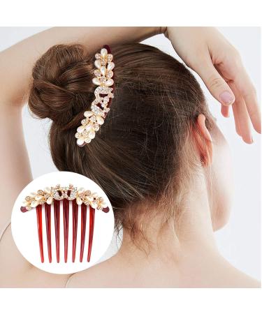 Honbay 2PCS Pearl Crystal Rhinestone Hair Side Combs for Women - Floral Twist Hairpin Accessories (2 Styles) - Buy Online on GoSupps.com