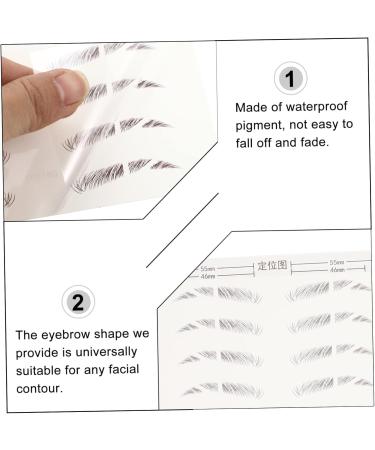 Beavorty 6pcs eyebrow stickers 3d stickers tattoo eyebrow Temporary Brow Tattoos cosmetic 4d - Buy Online on GoSupps.com