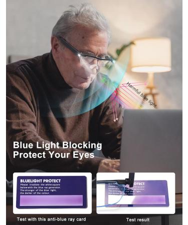OKH - 200% Magnifying Glasses with Light Rechargeable LED Lighted Magnification Eyeglasses Bright Sight Hands Free Magnifier Glasses for Close Work Craft Jewellers Reading Hobby - Buy Online on GoSupps.com