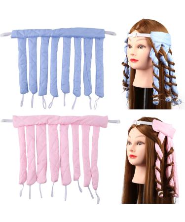 WUBAYI Heatless Curling Rod - Soft Hair Curlers for Overnight Curls - Blue Hair Rollers with Satin Bag - Buy Online on GoSupps.com