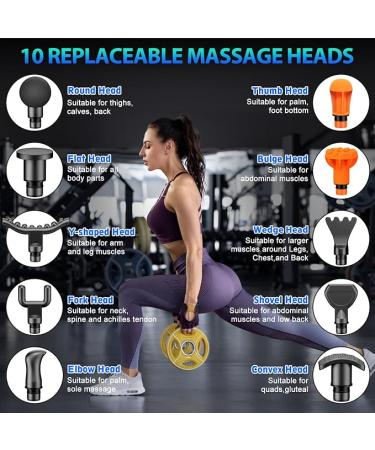 TOLOCO Upgrade Percussion Massage Gun â€“ Deep Tissue Handheld Massager for Athletes (Black) - Buy Online on GoSupps.com