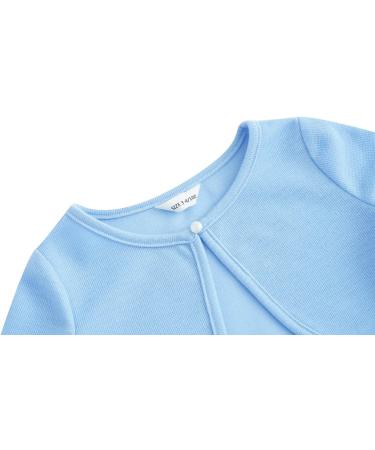 BONNY BILLY Girls Knitted Cotton Bolero Shrug Cardigan, Light Blue, Size 8-9 Years - Buy Online on GoSupps.com