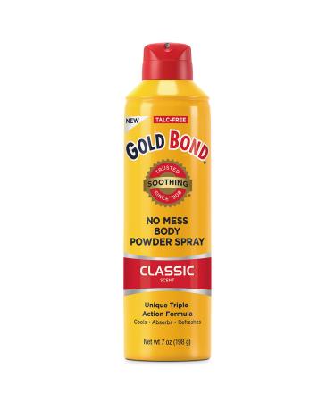 Gold Bond No Mess Talc-Free Body Powder Spray, 7 oz., Classic Scent