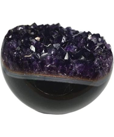 Amethyst Rough Stone Agate Natural Amethyst Quartz Crystal Ball Cluster Stones Specimen Home Craft Decoration Gift Geode Shpere - Buy Online on GoSupps.com
