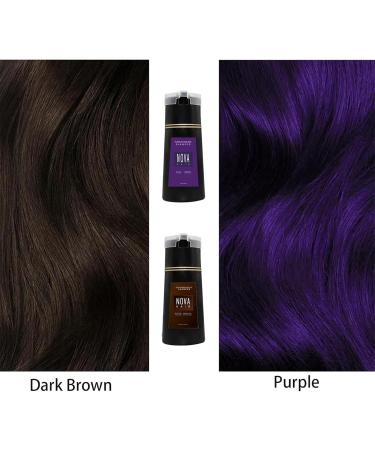 Nova Hair Color Shampoo NovaHair Instant Hair Color Shampoo 3 in 1 Hair Color Shampoo Hair Coloring for Gray Hair Long Lasting Hair Color Shampoo (Light Brown) - Buy Online on GoSupps.com