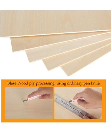 12 Pack 1/8 Inch Basswood Sheets - Natural Unfinished Wood for Crafts & Models - Buy Online on GoSupps.com