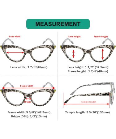 Eyekepper Cat-Eye Reading Glasses for Women - 4 Pack +3.00 Diopters - Stylish & Comfortable Ladies Readers - Buy Online on GoSupps.com