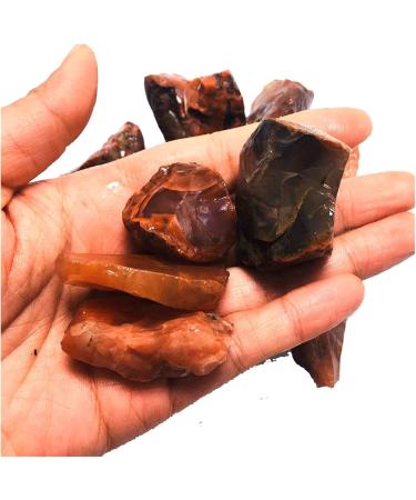 Natural Crystal Rough Natural Red Agate Stone Fish Tank Decoration Material of Agate Chalcedony Body Heathy Gemstone Specimen Collection Gift Home Decoration Natural Stones and Minerals (Color : 100g 1.5-4cm 100g - Buy Online on GoSupps.com