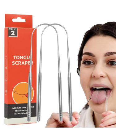 Buy Stainless Steel Tongue Scraper for Adults - Effective Tongue Cleaner to Reduce Bad Breath | ibuloule - Buy Online on GoSupps.com