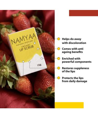 Buy Organic Lip Scrub - Smooth & Soft Lips with Coconut & Natural Ingredients | 15g - Buy Online on GoSupps.com