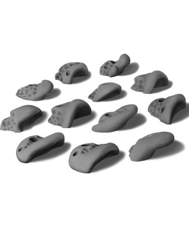 ALPIDEX 12L Climbing Holds - Medium-Deep Undercuts Grey Stone Handle Grips for Indoor & Outdoor Climbing - International Shipping Available - Buy Online on GoSupps.com