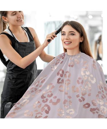 Bolaz Waterproof Barber Cape - Rose Gold Leopard Haircut Bib for Men & Women | Unisex Hair Cutting Cape | Multicolor One Size - Buy Online on GoSupps.com