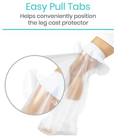 Vive Waterproof Leg Cast Cover - Adult Reusable Shower Protector for Broken Foot, Ankle, Knee, Toe - Sealed Watertight Anti-Slip Design - Buy Online on GoSupps.com