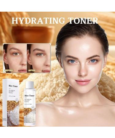 Trendyfave Rice Toner for Face Skincare Rice Water Sooths Skin Anti-Wrinkle Care Natural Rice Face Hydrating Toner Natural Glow Essence Toning Solution with Rice Extract for All Skin Type - Buy Online on GoSupps.com