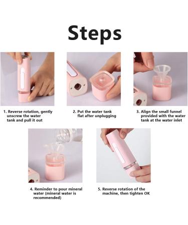 Glomora Nano Facial Mister Cool Mist Face Steamer USB Nano Mist Sprayer Air Humidifier Portable Handheld Moisturizing Face Sprayer for Face Hydrating (28ml) (Roseate) - Buy Online on GoSupps.com
